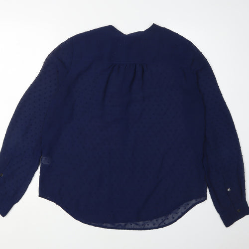 J.Crew Women's Blue Long Sleeve Blouse Size S
