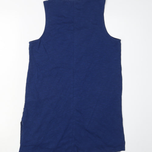 Fat Face Women's Blue Geometric Tank Top UK 8