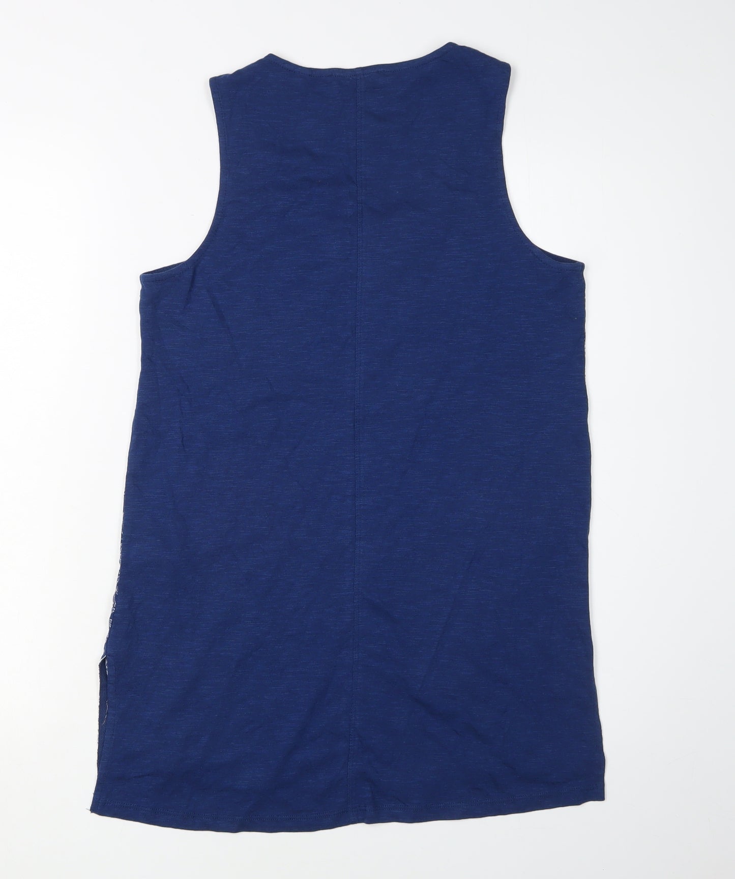 Fat Face Women's Blue Geometric Tank Top UK 8
