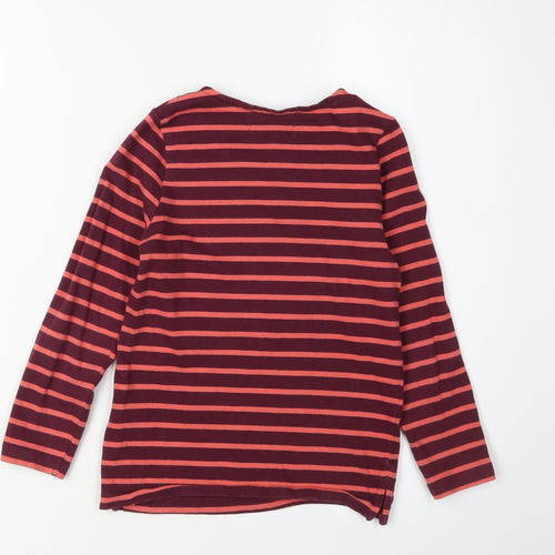Jasper Conran Girls Red Striped Sequin T-Shirt 7-8 Years
