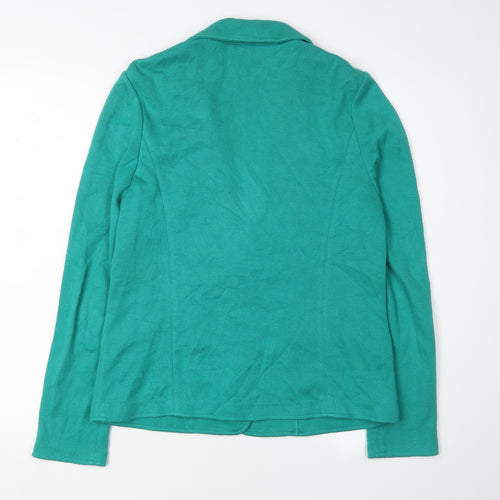 Laura Ashley Green Cotton Blazer, Women Size 8, Casual Wear