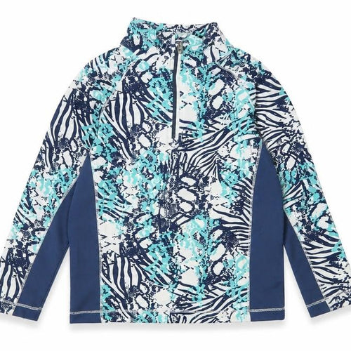 Dare 2b Boys' Blue Animal Print Rash Guard 3-4 Years
