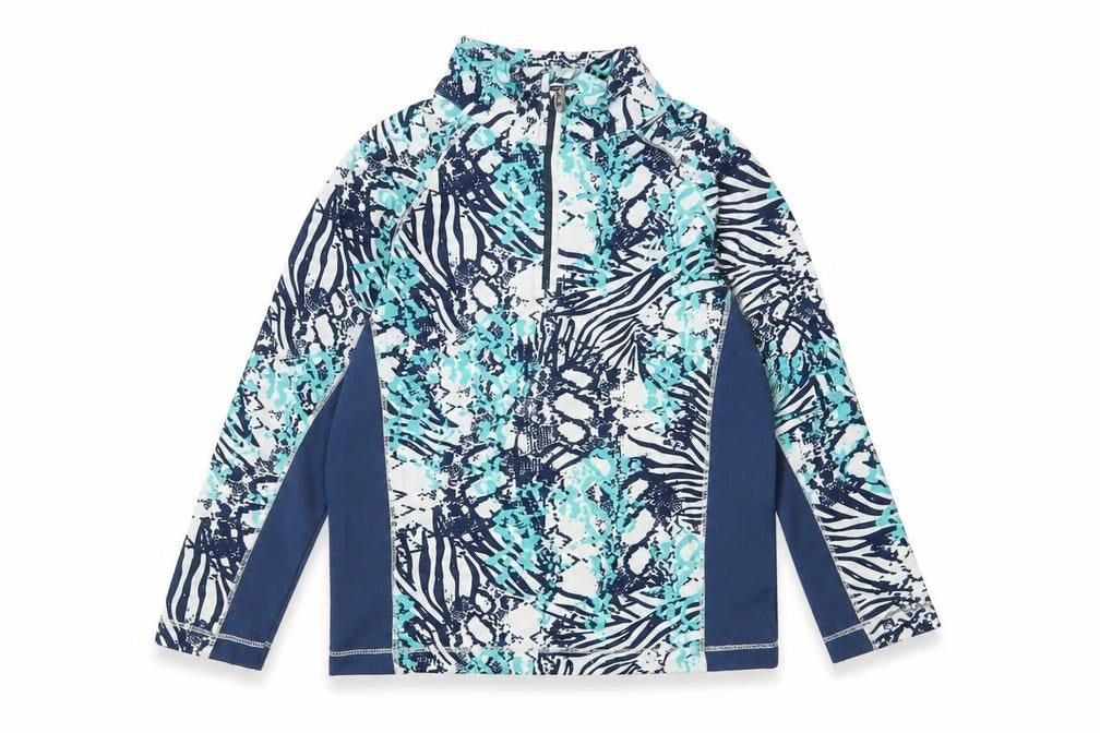 Dare 2b Boys' Blue Animal Print Rash Guard 3-4 Years