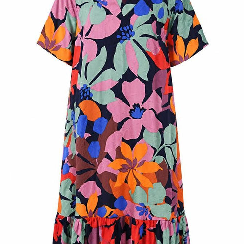 Jaeger Women’s Multicoloured A-Line Floral Dress Size 10