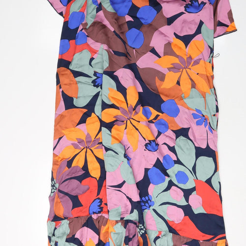 Jaeger Women’s Multicoloured A-Line Floral Dress Size 10