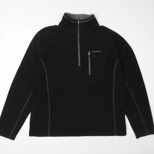 Craghoppers Men's Black 1/2 Zip Pullover Sweatshirt M