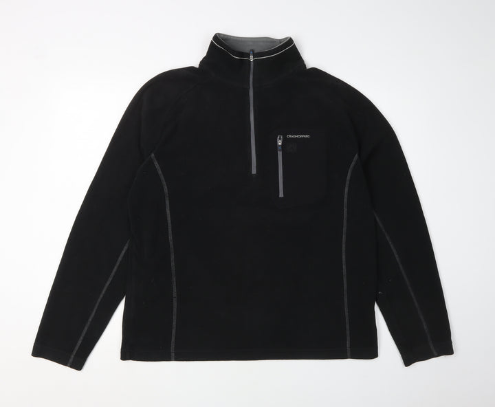Craghoppers Men's Black 1/2 Zip Pullover Sweatshirt M