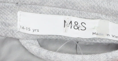 Marks and Spencer Boys Grey Blazer 14-15Y Notch Lapel