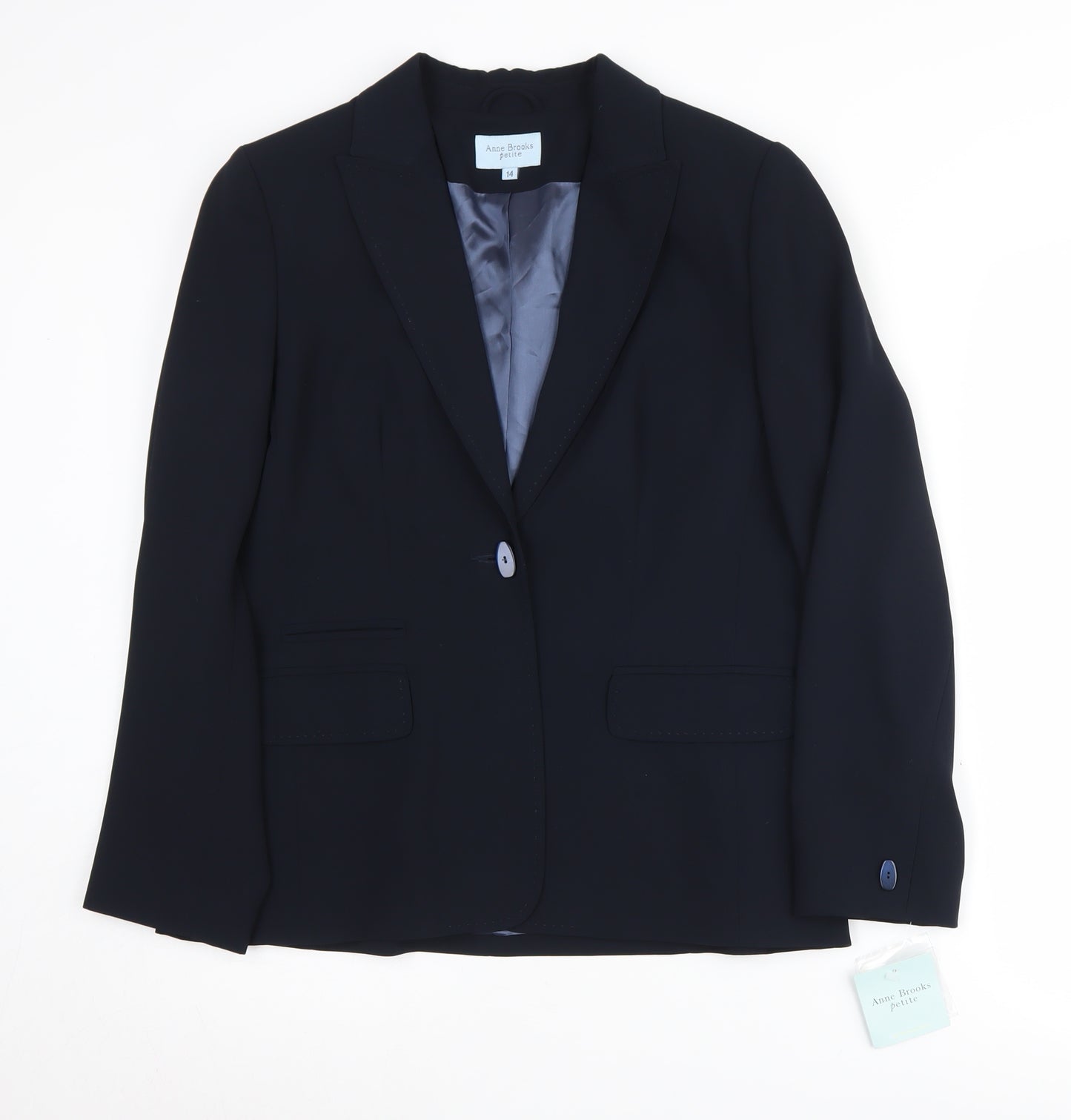 Anne Brooks Petite Women's Black Blazer, Size 14 Petite