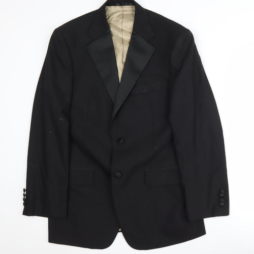 Marks and Spencer Men's Black Wool Tuxedo Blazer 38R Formal