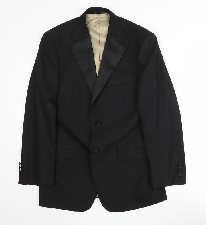 Marks and Spencer Men's Black Wool Tuxedo Blazer 38R Formal