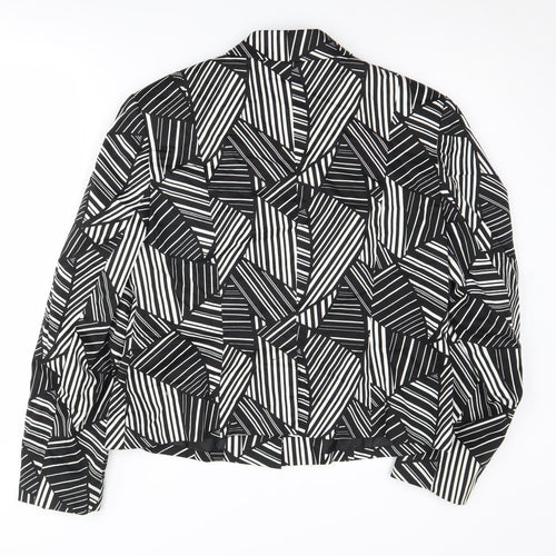 Kaleidoscope Women's Black Geometric Suit Jacket - Size 16