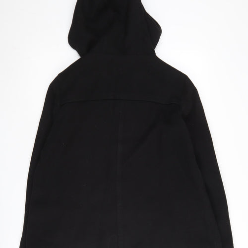 Zara Women's Black Wool Parka Jacket Size 12