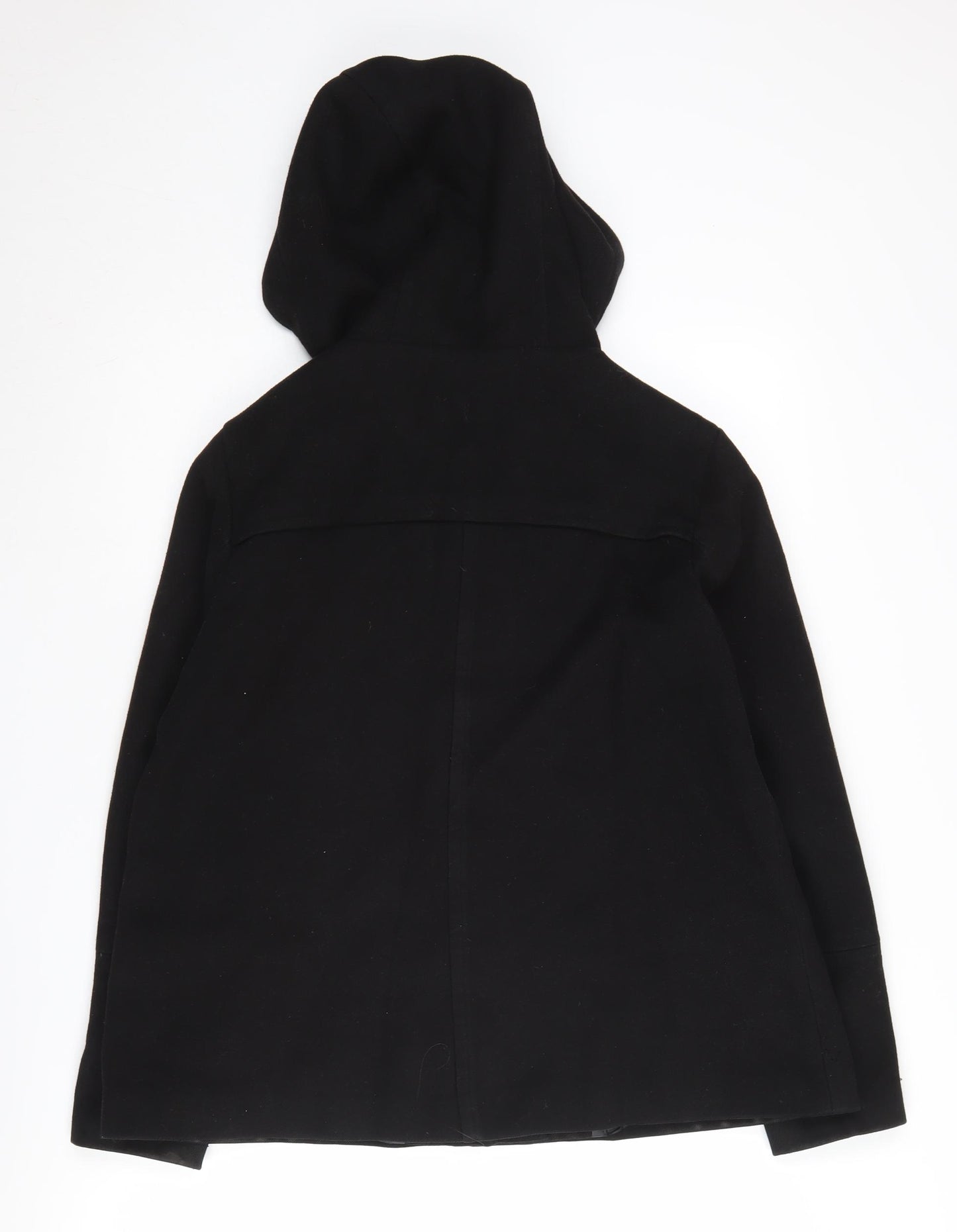 Zara Women's Black Wool Parka Jacket Size 12