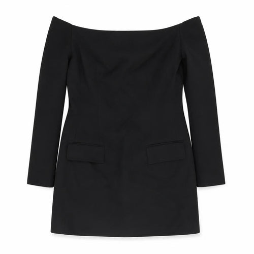 Zara Women's Black XL Off-Shoulder Sheath Dress