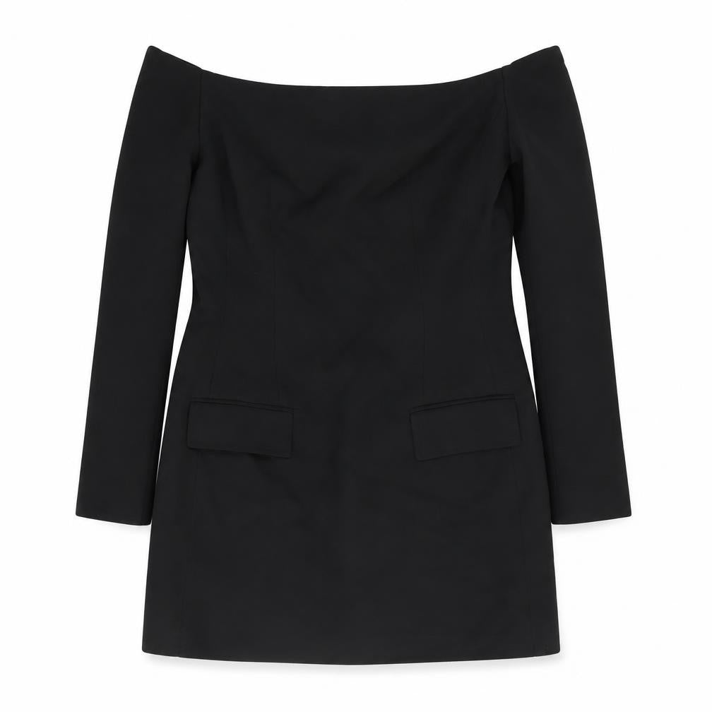 Zara Women's Black XL Off-Shoulder Sheath Dress