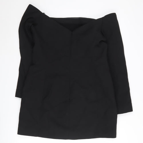 Zara Women's Black XL Off-Shoulder Sheath Dress