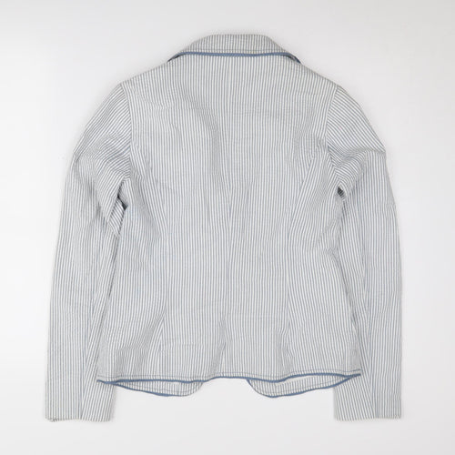 Monsoon Women's Blue Striped Blazer Jacket 10