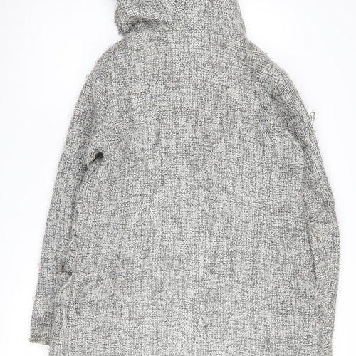 Vero Moda Women's Grey Hooded Coat, Size M, Winter Style