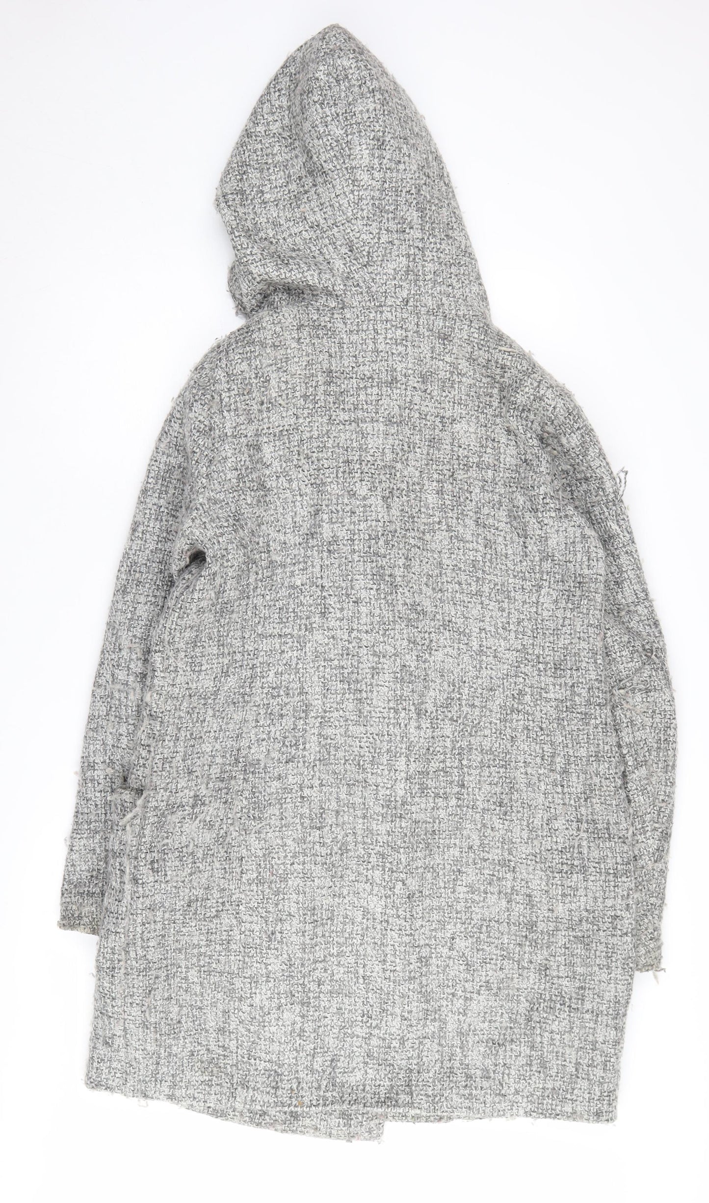 Vero Moda Women's Grey Hooded Coat, Size M, Winter Style