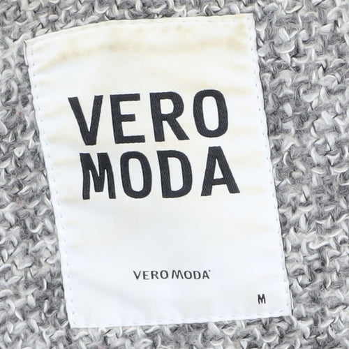 Vero Moda Women's Grey Hooded Coat, Size M, Winter Style