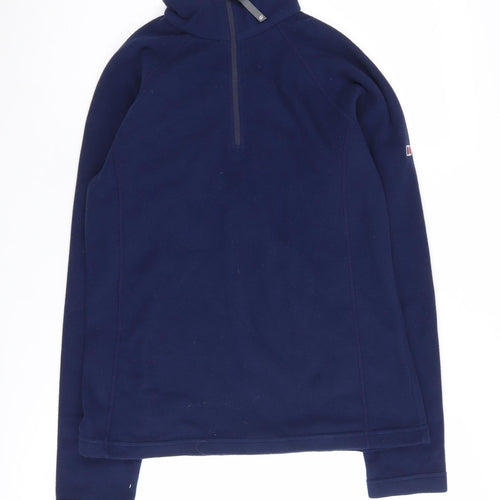 Berghaus Women's Blue Fleece Sweatshirt, Size 10, Mock Neck