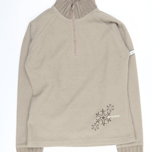 Dare2b Women's Beige Size 12 Fleece Zip Pullover Sweatshirt