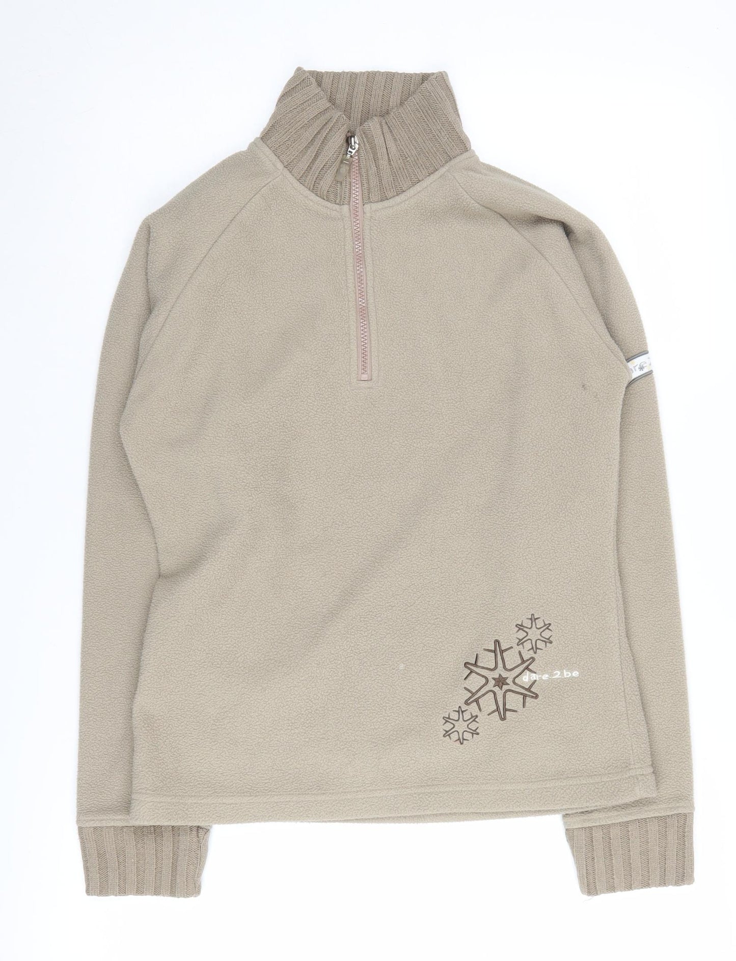 Dare2b Women's Beige Size 12 Fleece Zip Pullover Sweatshirt