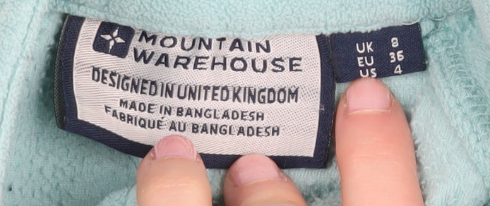 Mountain Warehouse Women's Green Fleece Jacket Size 8