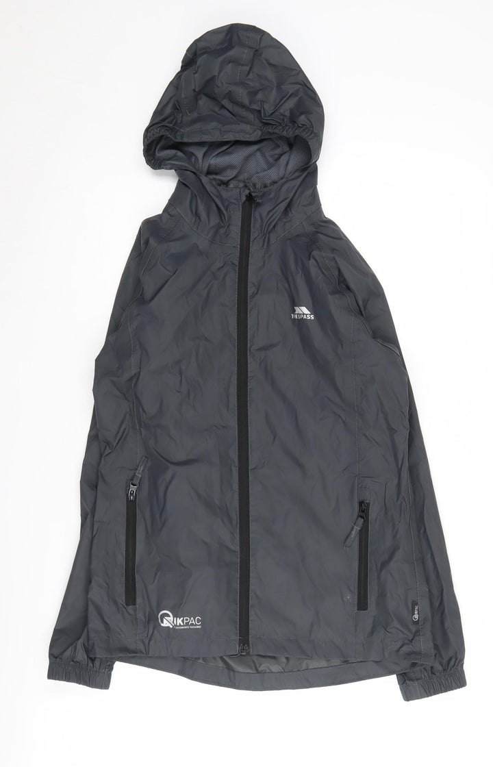 Trespass Boys Grey Windbreaker Jacket, 11 Years