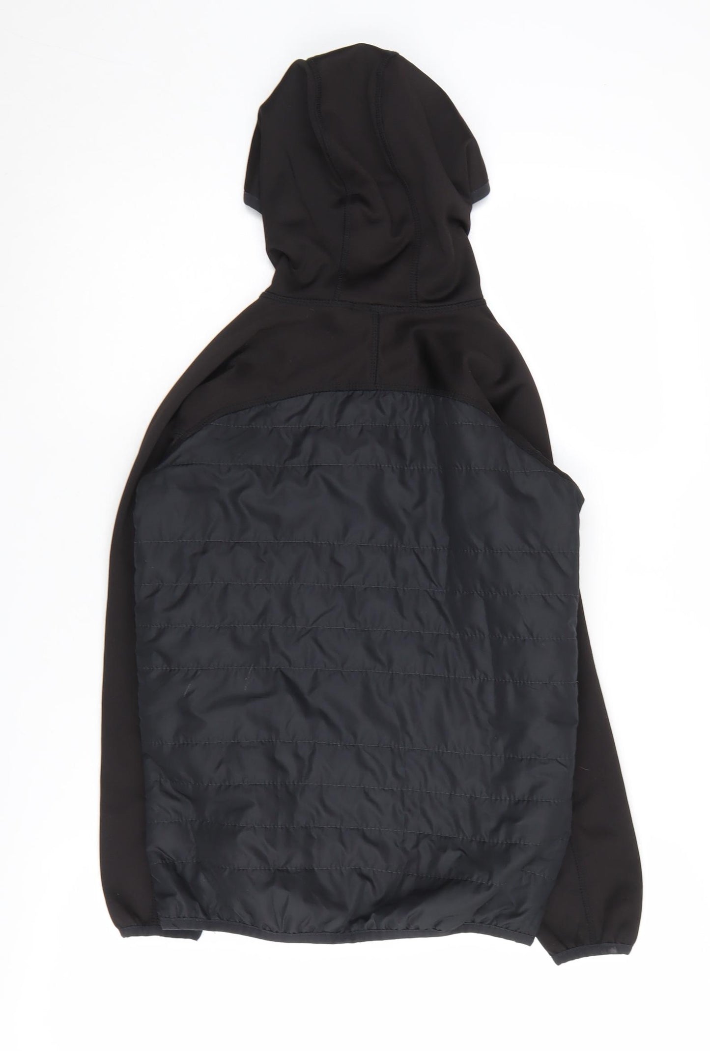 Crane Boys Black Hooded Puffer Jacket 11-12 Years