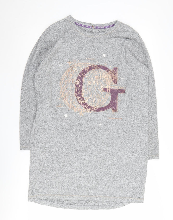 Harry Potter Women's Grey Nightshirt, Size 12-14, Movie Theme