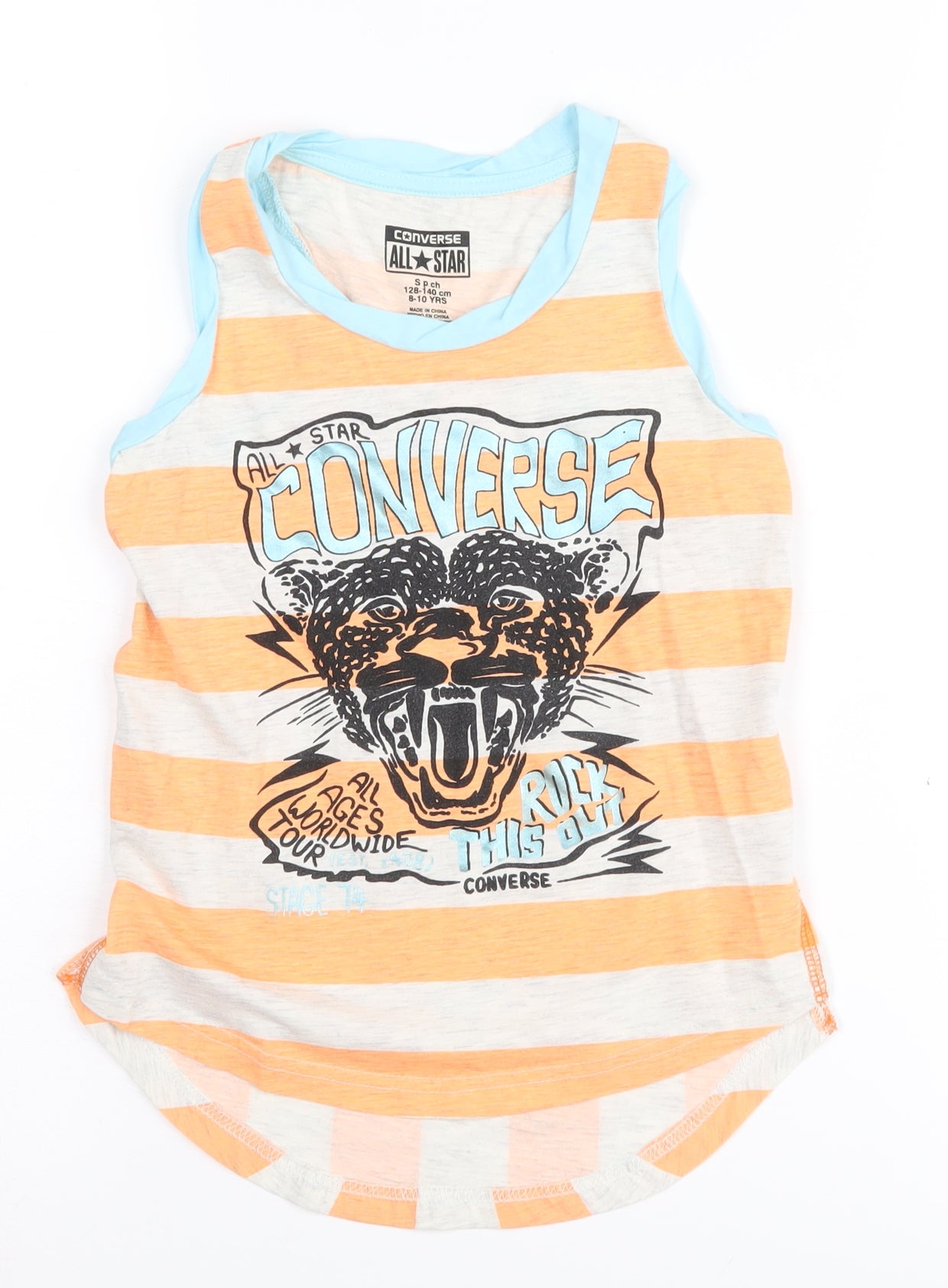Converse Boys Tank Top, Multicoloured Striped, 8-10 Years