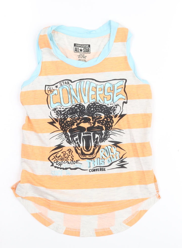 Converse Boys Tank Top, Multicoloured Striped, 8-10 Years