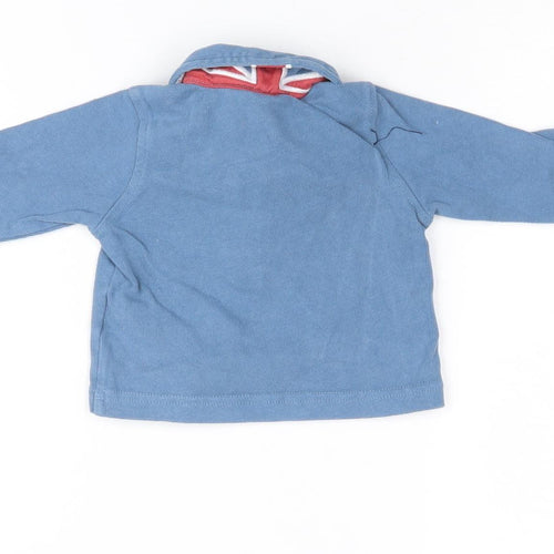 Jasper Conran Unisex Blue Polo 0-3M Embroidered Cotton
