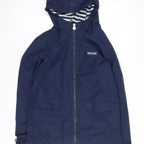Regatta Girls Blue Rain Coat, 11-12 Years, Waterproof Outdoor