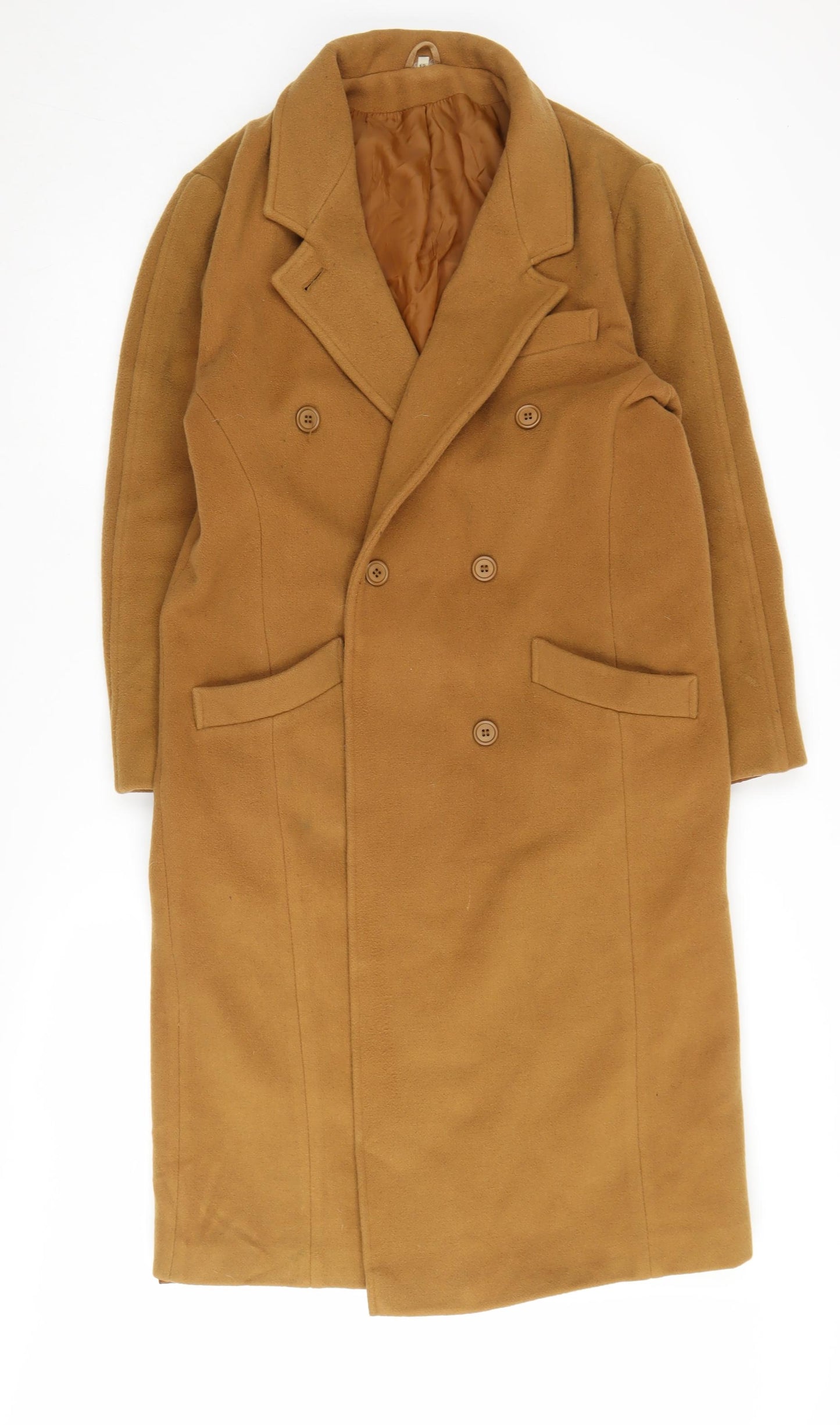 Classic Woman Brown Wool Cashmere Pea Coat Size 12