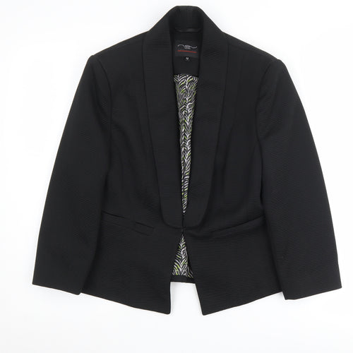 New Look Women's Black Shawl Lapel Suit Jacket Size 12