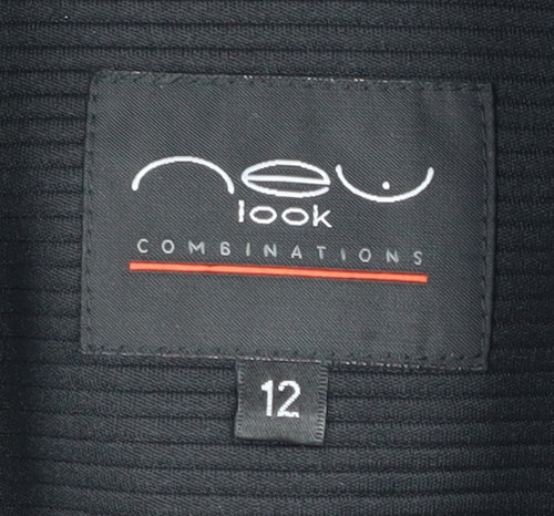 New Look Women's Black Shawl Lapel Suit Jacket Size 12