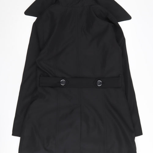 Fransa Women's Black Trench Coat, L - Elegant & Timeless