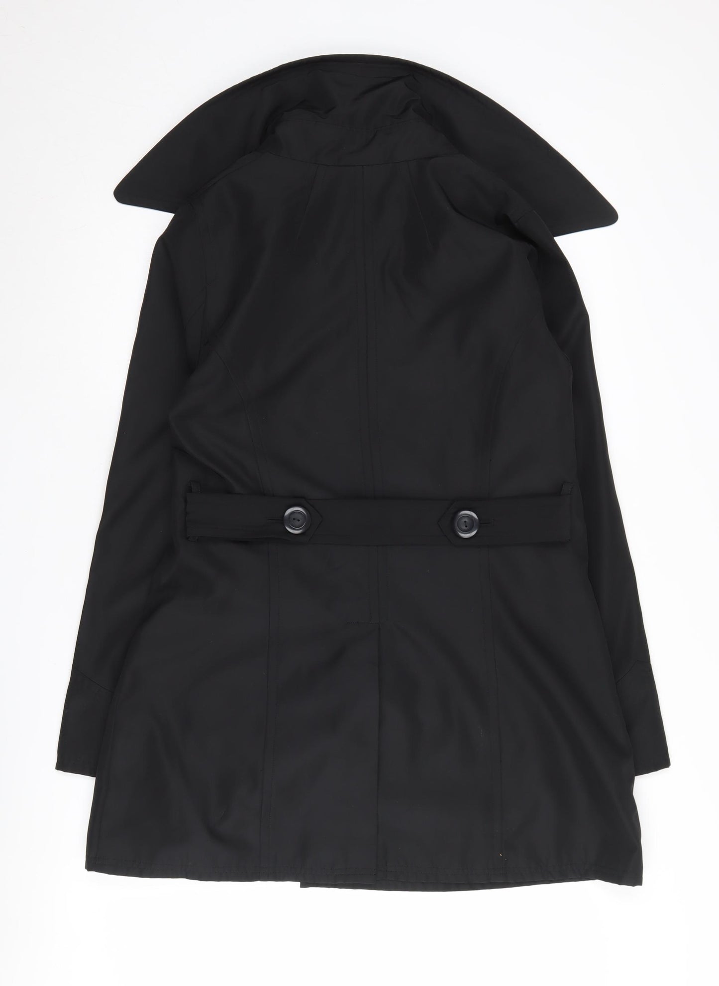 Fransa Women's Black Trench Coat, L - Elegant & Timeless