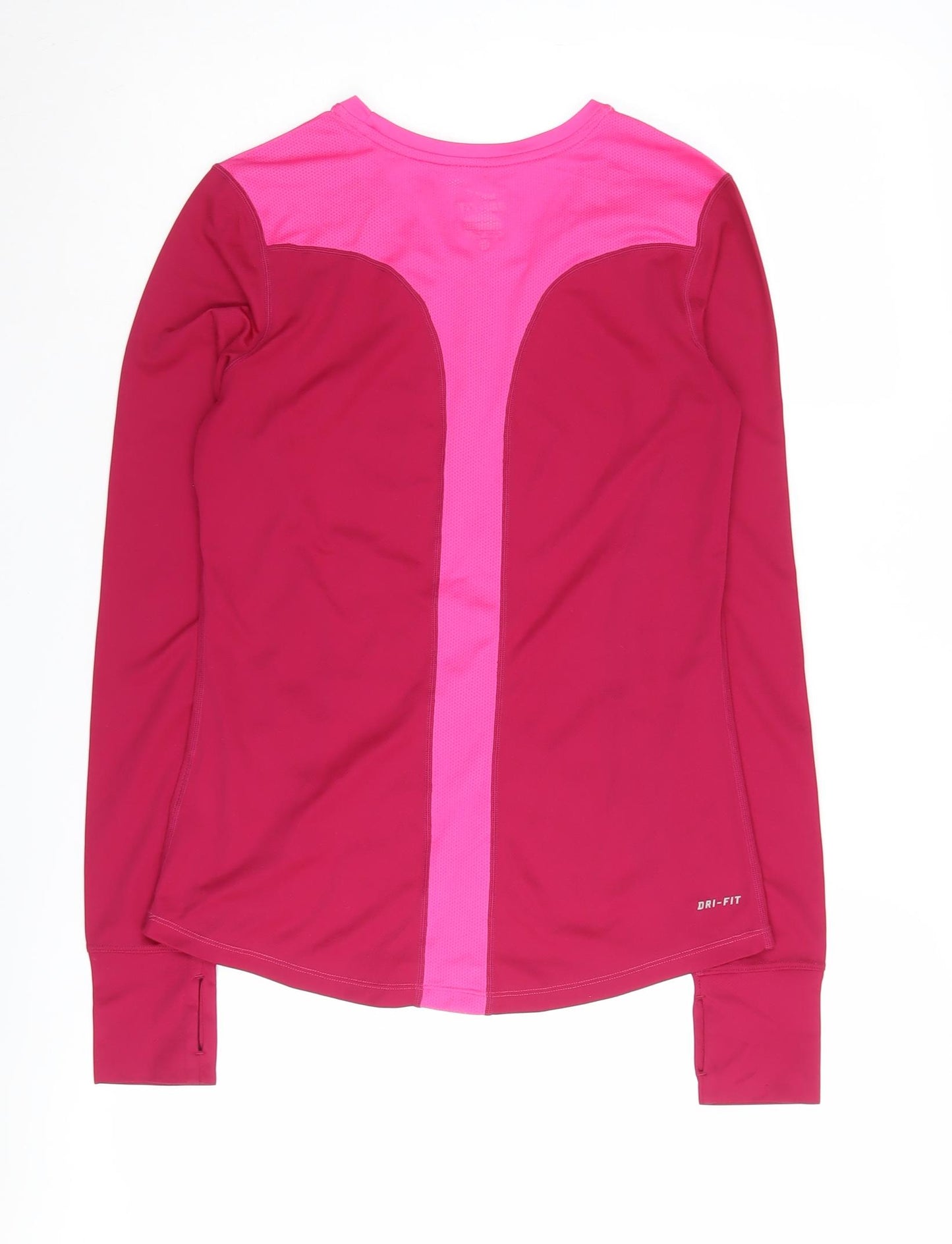 Nike Women's Pink Long Sleeve Running Top - S