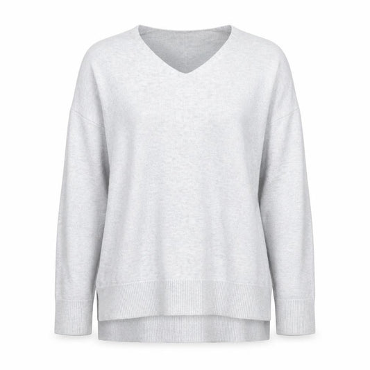 French Connection Women's Grey V-Neck Pullover Jumper M