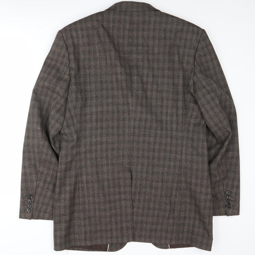 Hugo Boss Men's Brown Check Blazer, Size 42