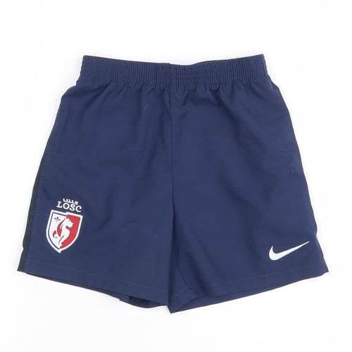 Nike Boys' Blue Football Shorts Size 5-6Y - Athletic & Stylish