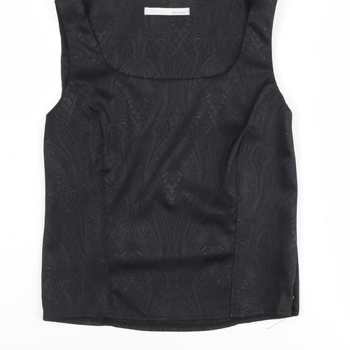 Amaranto Women's Black Tank Top, Size 14