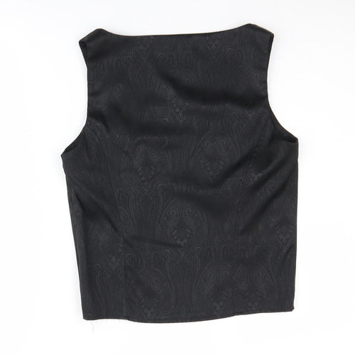 Amaranto Women's Black Tank Top, Size 14