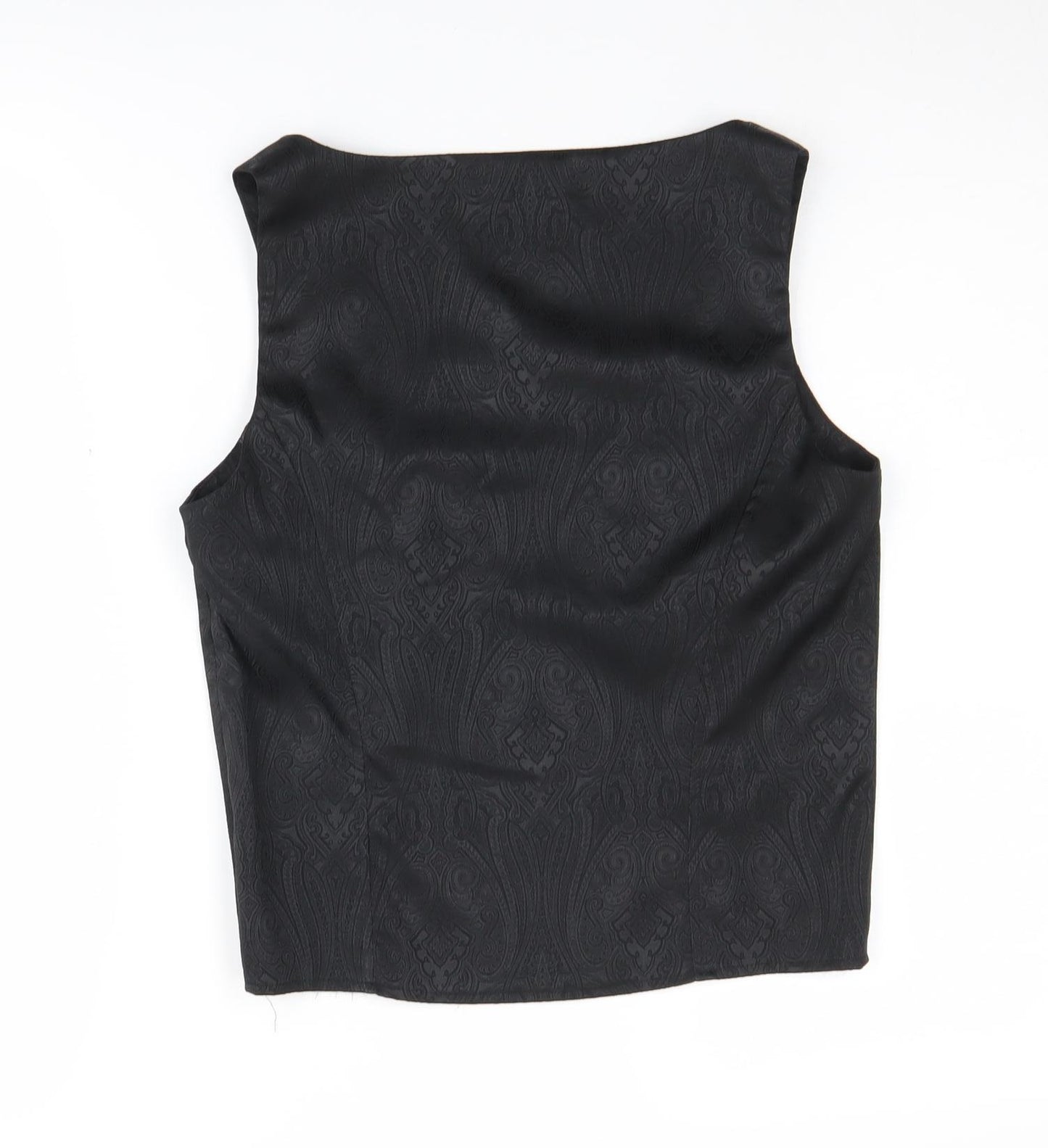 Amaranto Women's Black Tank Top, Size 14