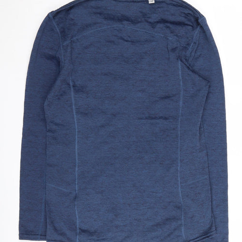 Decathlon Men's Blue Gym Long Sleeve T-Shirt, Size M