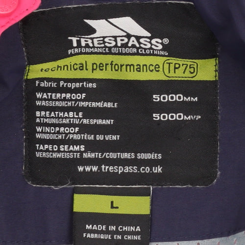 Trespass Women's Pink Ski Jacket L - Winter Waterproof
